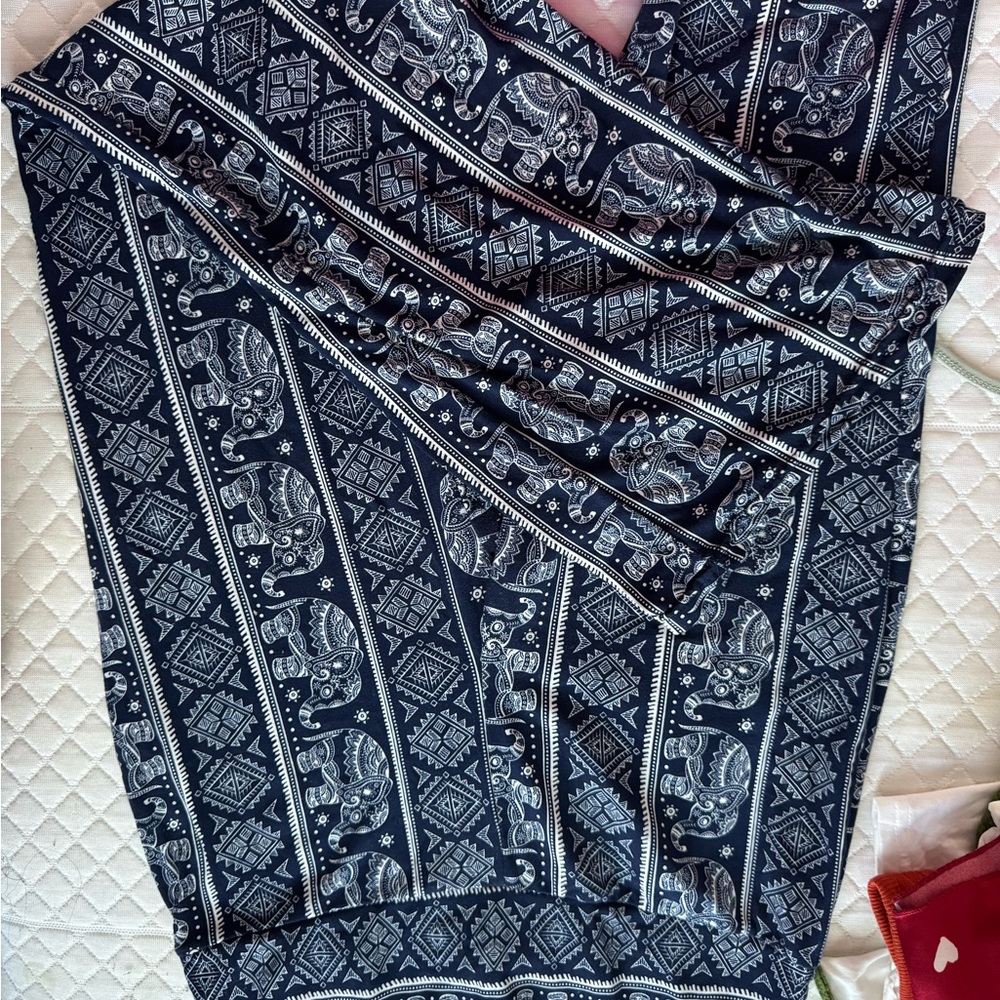 Elephant Print Maxi Skirt